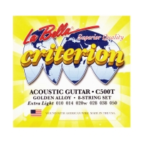 La Bella C500T Criterion Acoustic Guitar, Golden Alloy